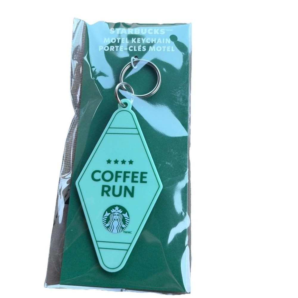 Starbucks Coffee Run Motel Keychain Mint Green Retro Key Fob Road Trip 2026 NWT